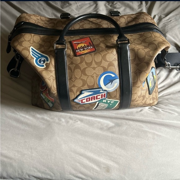 Coach Brown and Black Duffel Bag with Adjustable Straps - Picture 5 of 5